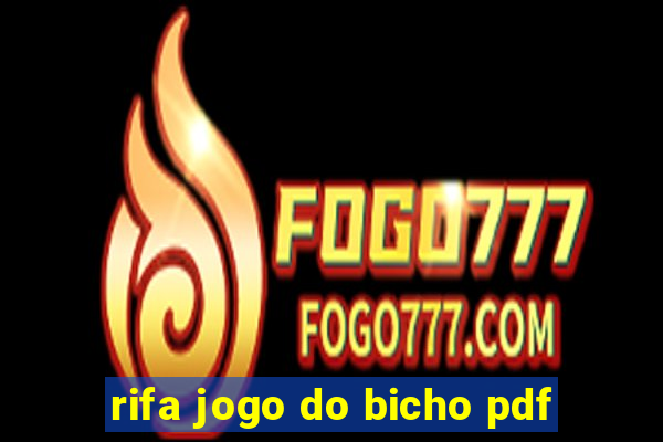 rifa jogo do bicho pdf